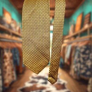 Gold Patterned Men's Tie